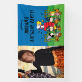 Charlie Brown en Bende Halloween Verjaardagsfeestj Spandoek (Verticaal)