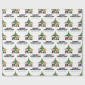 Charlie Brown en Friends Kerstmis | Jouw namen toe Cadeaupapier (Vlak)