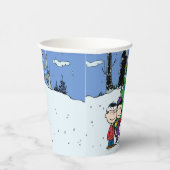 Charlie Brown en Friends Kerstmis Papieren Bekers (Rechts)