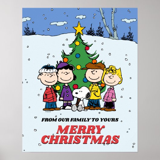Charlie Brown en Friends Kerstmis Poster (Voorkant)