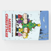 Charlie Brown en Friends Kerstmis Spandoek (Horizontaal)