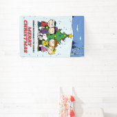 Charlie Brown en Friends Kerstmis Spandoek (Insitu)