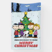 Charlie Brown en Friends Kerstmis Spandoek (Verticaal)