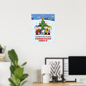Charlie Brown en Friends Kerstparty Poster (Thuiskantoor)