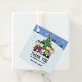 Charlie Brown en Friends Winter Birthday Bedankjes Labels (In situ)
