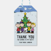 Charlie Brown en Friends Winter Birthday Cadeaulabel (Voorkant)