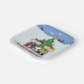 Charlie Brown en Friends Winter Birthday Papieren Bordje (Gebogen)