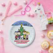 Charlie Brown en Friends Winter Birthday Papieren Bordje (Feest)