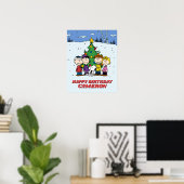 Charlie Brown en Friends Winter Birthday Poster (Thuiskantoor)