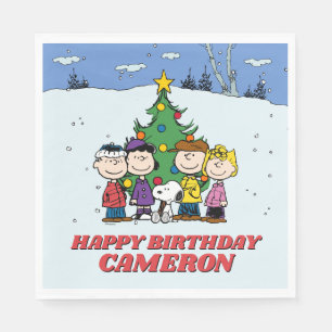 Charlie Brown en Friends Winter Birthday Servet