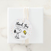 Charlie Brown en Gang Confetti Verjaardag Bedankjes Labels (In situ)