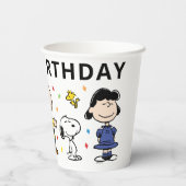 Charlie Brown en Gang Confetti Verjaardag Papieren Bekers (Achterkant)