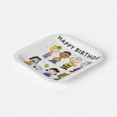 Charlie Brown en Gang Confetti Verjaardag Papieren Bordje (Gebogen)