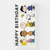 Charlie Brown en Gang Confetti Verjaardag Spandoek (Verticaal)