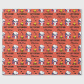 Charlie Brown en Gang Halloween Birthday Cadeaupapier (Vlak)