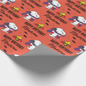 Charlie Brown en Gang Halloween Birthday Cadeaupapier (Hoek)