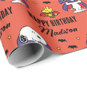 Charlie Brown en Gang Halloween Birthday Cadeaupapier (Rol Hoek)