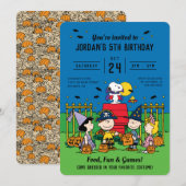 Charlie Brown en Gang Halloween Birthday Kaart (Voorkant / Achterkant)
