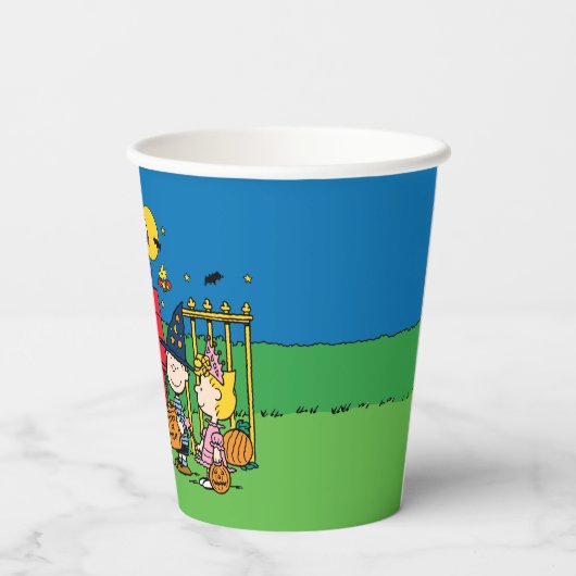 Charlie Brown en Gang Halloween Party Papieren Bekers (Achterkant)