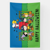 Charlie Brown en Gang Halloween Spandoek (Verticaal)