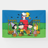 Charlie Brown en Gang Halloween Spandoek (Horizontaal)