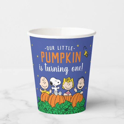 Charlie Brown en Gang Pumpkin 1 oktober Papieren Bekers (Links)