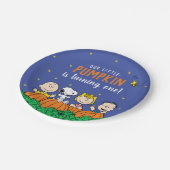 Charlie Brown en Gang Pumpkin 1 oktober Papieren Bordje (Gekanteld)