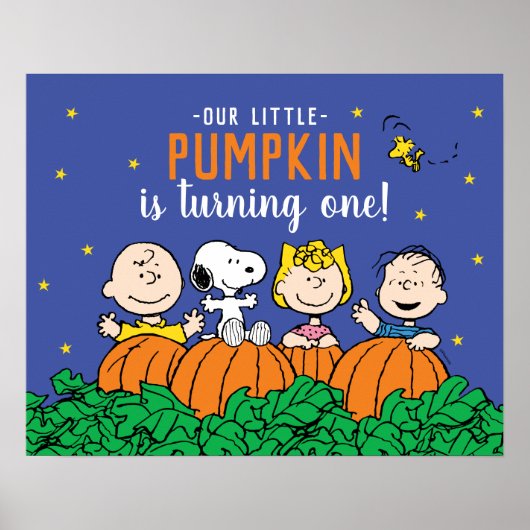 Charlie Brown en Gang Pumpkin 1 oktober Poster (Voorkant)