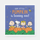 Charlie Brown en Gang Pumpkin 1 oktober Servet (Voorkant)