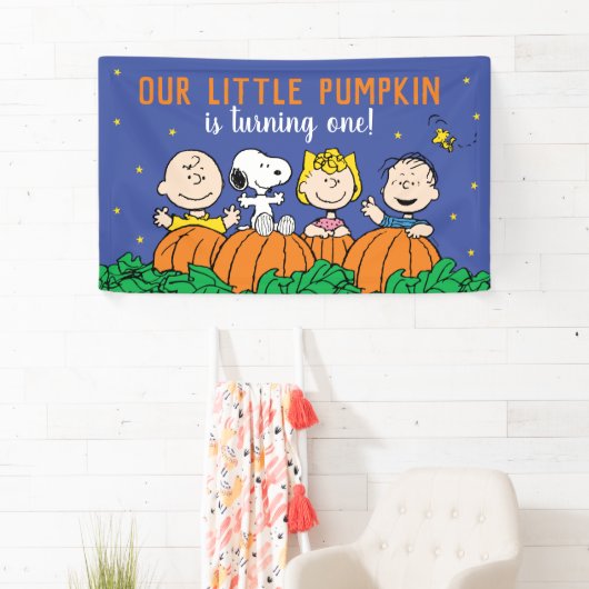Charlie Brown en Gang Pumpkin 1 oktober Spandoek (Insitu)