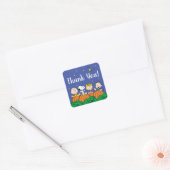 Charlie Brown en Gang Pumpkin 1 oktober Vierkante Sticker (Envelop)