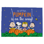 Charlie Brown en Gang Pumpkin Baby shower Groot Cadeauzakje (Achterkant)
