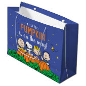 Charlie Brown en Gang Pumpkin Baby shower Groot Cadeauzakje (Voorkant Gekanteld)
