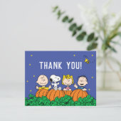 Charlie Brown en Gang Pumpkin Baby shower Kaart (Staand voorkant)