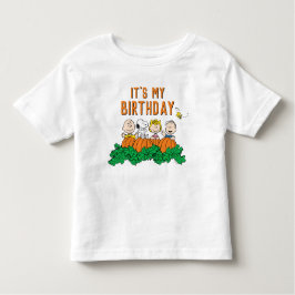 Charlie Brown en Gang Pumpkin Birthday Kinder Shirts