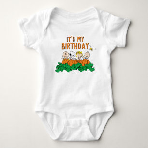 Charlie Brown en Gang Pumpkin Birthday Romper