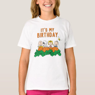 Charlie Brown en Gang Pumpkin Birthday T-shirt