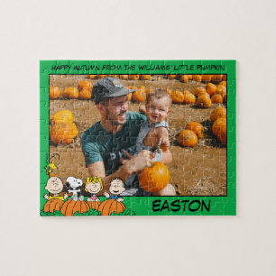 Charlie Brown en Gang Pumpkin Custom Photo Legpuzzel