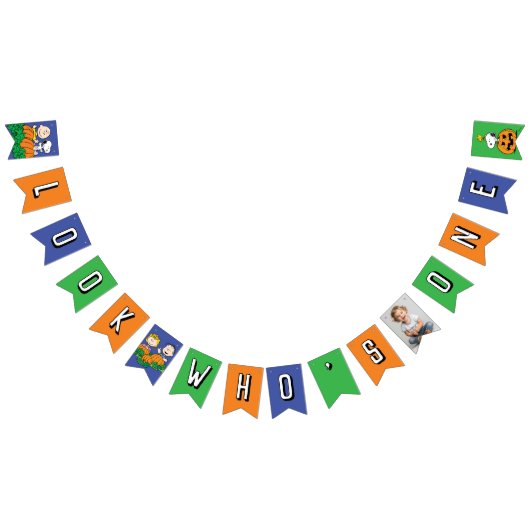 Charlie Brown en Gang Pumpkin First Birthday Vlaggetjes (Alle)