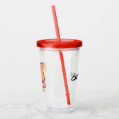 Charlie Brown en Lucy Football Comic Graphic Acryl Drinkbeker (Links)