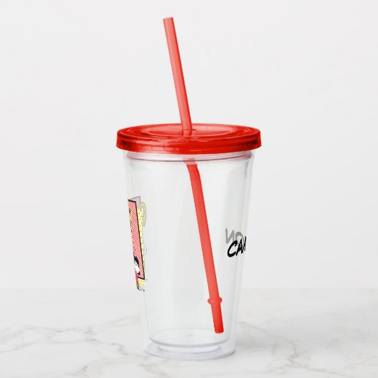 Charlie Brown en Lucy Football Comic Graphic Acryl Drinkbeker (Links)