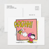 Charlie Brown en Lucy Football Comic Graphic Briefkaart (Voorkant / Achterkant)