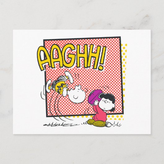 Charlie Brown en Lucy Football Comic Graphic Briefkaart (Voorkant)