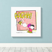 Charlie Brown en Lucy Football Comic Graphic Canvas Afdruk (Insitu (Houten vloer))
