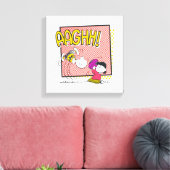 Charlie Brown en Lucy Football Comic Graphic Canvas Afdruk (Insitu (Woonkamer))