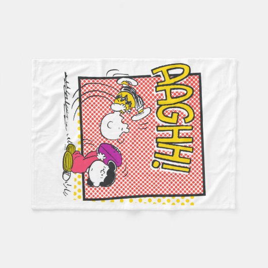Charlie Brown en Lucy Football Comic Graphic Fleece Deken (Voorkant (Horizontaal))
