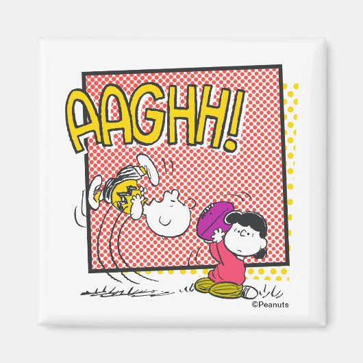 Charlie Brown en Lucy Football Comic Graphic Magneet (Voorkant)