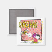 Charlie Brown en Lucy Football Comic Graphic Magneet (Voorkant / Achterkant)