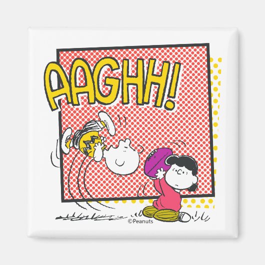 Charlie Brown en Lucy Football Comic Graphic Magneet (Voorkant)