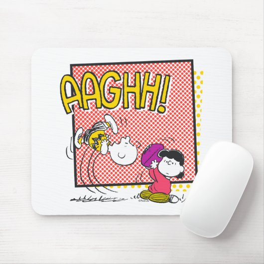 Charlie Brown en Lucy Football Comic Graphic Muismat (Met muis)